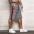 Heren casual geruite shorts - lichte zomershorts met zijstreep