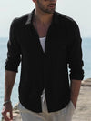 Heren linen shirt - lichtgewicht casual strandkleding voor de zomer