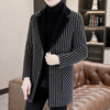 Heren grijze klassieke overjas - verfijnde buitenkleding voor smart casual gelegenheden
