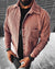 Heren corduroy shirt - stijlvolle rode avondkleding met lichte lange mouwen