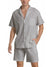 2-delige heren linnen shorts set - luchtige casual outfit voor zomerse dagen