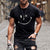 Heren vintage graphic t-shirt - retro smiley print ronde hals tee