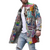Multikleurige graphic lange jas - eigentijdse herenouterwear