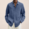Lange mouwen linnen shirt - veelzijdige casual top voor mannen