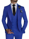 3-delige mannen pak blazer set - stijlvolle kantooroutfit met elegante waistcoat en broek