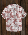 Heren casual shirt met vintage koi vis ontwerp - artistiek overhemd met korte mouwen voor elke dag