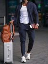2-delige lichtgewicht herentracksuit voor reizen - stijlvolle jas en broek voor casual ontspanning