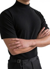 Heren t-shirt met korte mouwen en hoge hals - trendy en luchtig voor casual outings