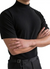 Heren t-shirt met korte mouwen en hoge hals - trendy en luchtig voor casual outings