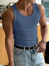 Heren zomer tanktop - ademend ribgekleed vest voor casual outfits
