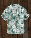 Heren casual shirt met vintage koi vis ontwerp - artistiek overhemd met korte mouwen voor elke dag