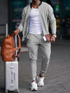 2-delige lichtgewicht herentracksuit voor reizen - stijlvolle jas en broek voor casual ontspanning