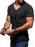 Heren slim fit v-hals t-shirt met zak - casual everyday tee, ademend materiaal
