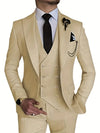 3-delige mannen pak blazer set - stijlvolle kantooroutfit met elegante waistcoat en broek