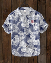 Heren casual shirt met vintage koi vis ontwerp - artistiek overhemd met korte mouwen voor elke dag