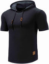 Heren hoodie met korte mouwen - luchtige en textuur rijke pullover voor dagelijks gebruik