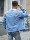 Heren casual denim jack met sherpa voering - stijlvolle buitenjak voor elke dag