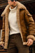 Shearling gevoerde aviator-jas – klassiek camel leer