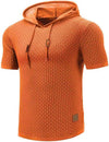 Heren hoodie met korte mouwen - luchtige en textuur rijke pullover voor dagelijks gebruik