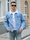 Heren casual denim jack met sherpa voering - stijlvolle buitenjak voor elke dag