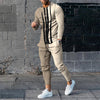 Heren casual trainingspak set in beige - loungewear voor elke dag