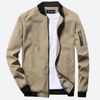 Leren bomberjack voor heren â€“ trendy zip-up buitenjack voor veelzijdige styling
