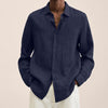 Lange mouwen linnen shirt - veelzijdige casual top voor mannen
