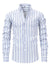 Heren langemouwen gestreepte shirt - klassieke getailleerde pasvorm voor kantoor en casual look