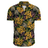 Heren casual bloemenoverhemd met korte mouwen - groene en rode patroon voor zomerse uitjes