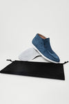 Heren moccasins hoog model loafers van suede in blauw - stijlvolle instappers voor dagelijks gebruik