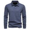 Heren lange mouwen polo shirt - veelzijdige zachte top voor casual gelegenheid