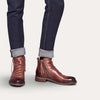Heren leren enkellaarzen - stijlvolle ritssluiting voor casual looks en dagelijks gebruik