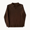 Heren ribbel polo shirt - stijlvolle casual kleding in premium gebreide stof