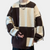Heren oversized trui - gebreide sweater met ruitpatroon voor dagelijks gebruik