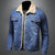 Denim jack met nepgangen - klassieke herenouterwear