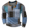 Mannen patchwork lange mouwen shirt - veelzijdige casual top