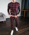 2-delige mannen trainingsoutfit - moderne ritsjack en broek voor vrije tijd - trendy sportoutfit