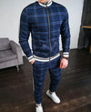 2-delige mannen trainingsoutfit - moderne ritsjack en broek voor vrije tijd - trendy sportoutfit