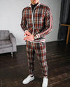 2-delige mannen trainingsoutfit - moderne ritsjack en broek voor vrije tijd - trendy sportoutfit