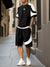 2-delige casual heren activewear set - trendy t-shirt met korte mouwen en shorts, dagelijks gebruik