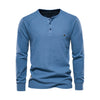 Heren henley t-shirt - zachte stof top voor uitjes en dagelijks gebruik