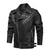 Zwarte leren bikerjack - tijdloos casual herenouterwear