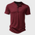 Henley-stijl korte mouwen shirt - trendy casual tee voor mannen