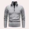 Gebreide zip-kraag trui - gezellige herenpullover voor de herfst & winter
