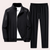 2-delige heren trainingsset moderne vrijetijdskleding - casual jack en broek voor dagelijkse outfits