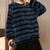 Heren sweater zachte zwarte gestreepte design - casual trui voor dagelijks gebruik