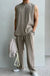 Mannen zonder mouwen gebreide top & broek set - moderne casual wear voor elke dag