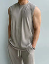 Mannen zonder mouwen gebreide top & broek set - moderne casual wear voor elke dag