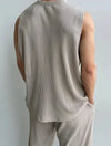 Mannen zonder mouwen gebreide top & broek set - moderne casual wear voor elke dag