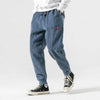 Heren corduroy broek - losse fit met elastische enkels